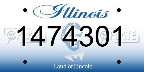 1474301 Illinois License Plate