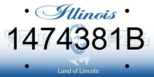1474381B Illinois License Plate