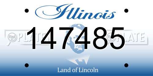 147485 Illinois License Plate