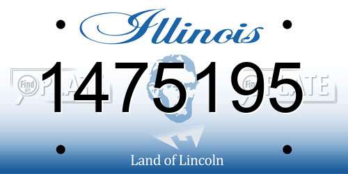 1475195 Illinois License Plate