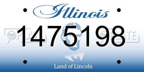 1475198 Illinois License Plate