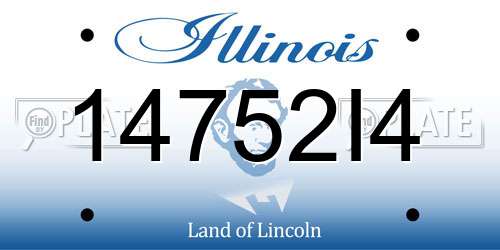 14752I4 Illinois License Plate