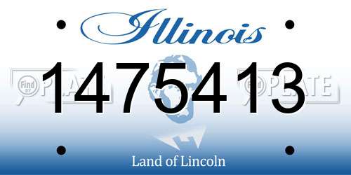 1475413 Illinois License Plate