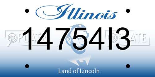14754I3 Illinois License Plate