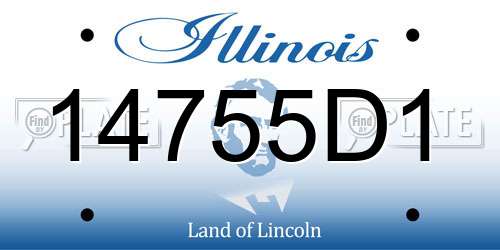 14755D1 Illinois License Plate