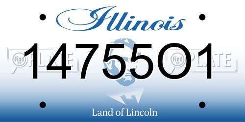 14755O1 Illinois License Plate