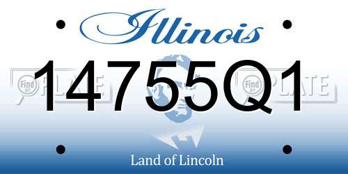 14755Q1 Illinois License Plate