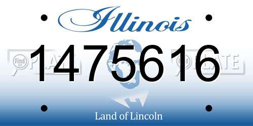 1475616 Illinois License Plate