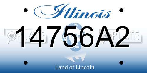 14756A2 Illinois License Plate