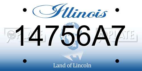 14756A7 Illinois License Plate