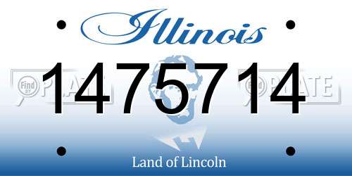 1475714 Illinois License Plate