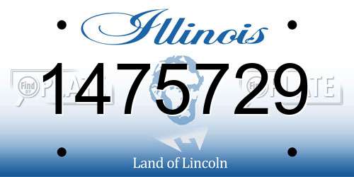 1475729 Illinois License Plate