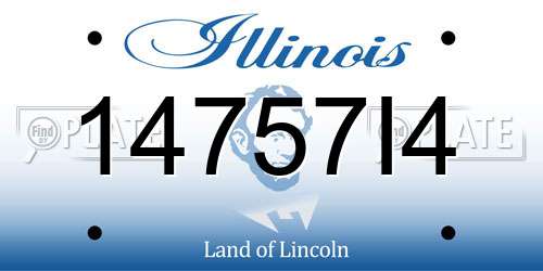 14757I4 Illinois License Plate