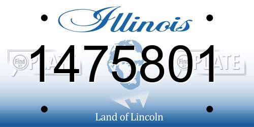 1475801 Illinois License Plate