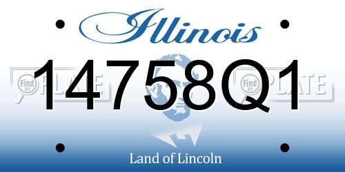 14758Q1 Illinois License Plate