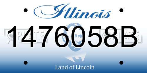 1476058B Illinois License Plate