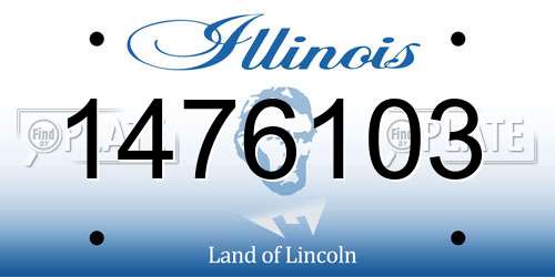 1476103 Illinois License Plate