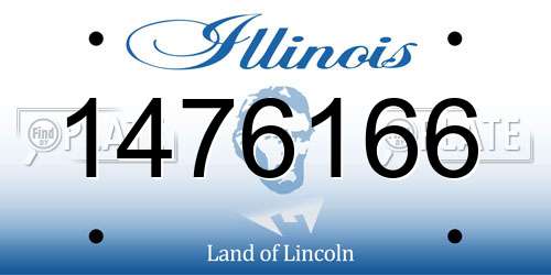 1476166 Illinois License Plate