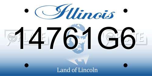 14761G6 Illinois License Plate