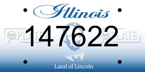 147622 Illinois License Plate