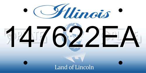 147622EA Illinois License Plate