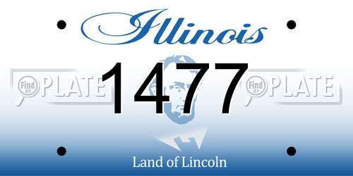 1477 Illinois License Plate