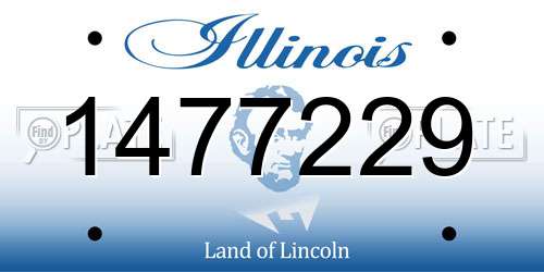 1477229 Illinois License Plate