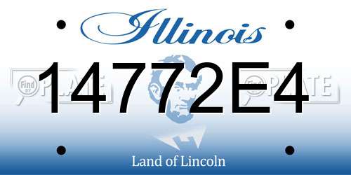 14772E4 Illinois License Plate