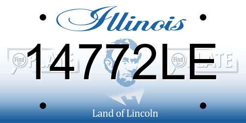 14772LE Illinois License Plate