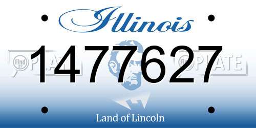 1477627 Illinois License Plate