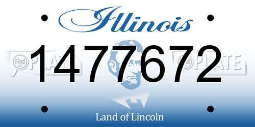 1477672 Illinois License Plate