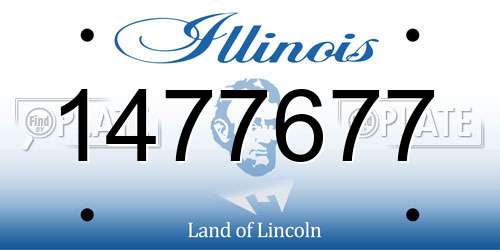 1477677 Illinois License Plate