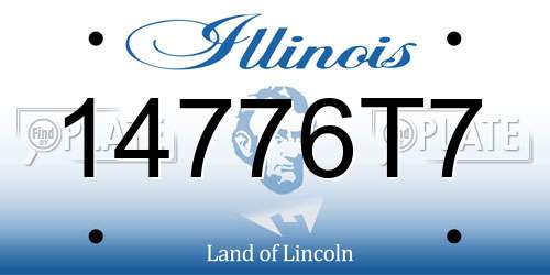 14776T7 Illinois License Plate