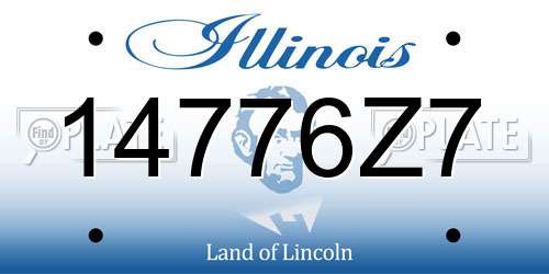 14776Z7 Illinois License Plate