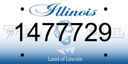 1477729 Illinois License Plate