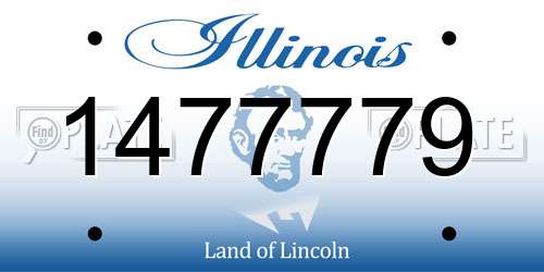 1477779 Illinois License Plate