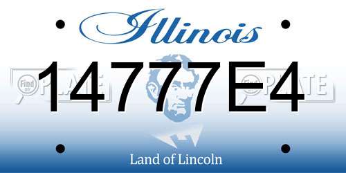 14777E4 Illinois License Plate
