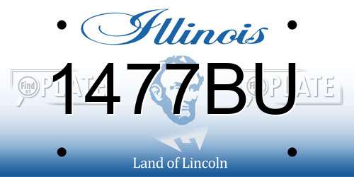 1477BU Illinois License Plate