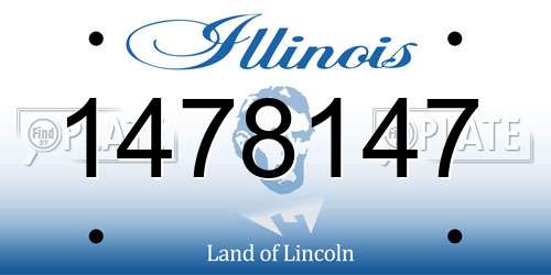 1478147 Illinois License Plate