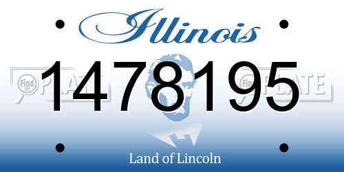 1478195 Illinois License Plate