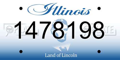 1478198 Illinois License Plate