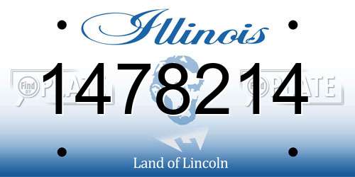 1478214 Illinois License Plate