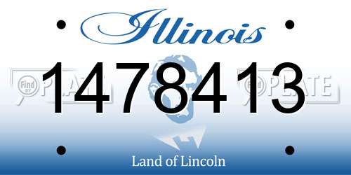 1478413 Illinois License Plate