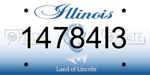 14784I3 Illinois License Plate