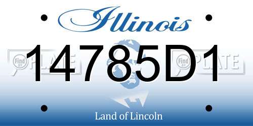 14785D1 Illinois License Plate
