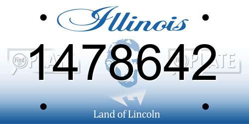 1478642 Illinois License Plate