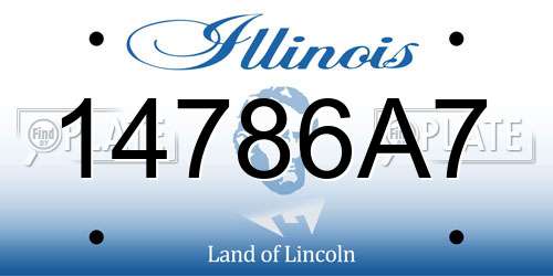 14786A7 Illinois License Plate