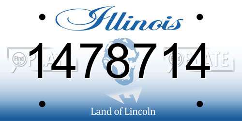 1478714 Illinois License Plate