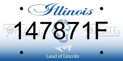 147871F Illinois License Plate