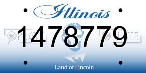 1478779 Illinois License Plate
